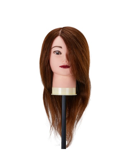 Testa di formazione per parrucchieri Gabbiano WZ1 capelli naturali, colore 4H, lunghezza 16"".