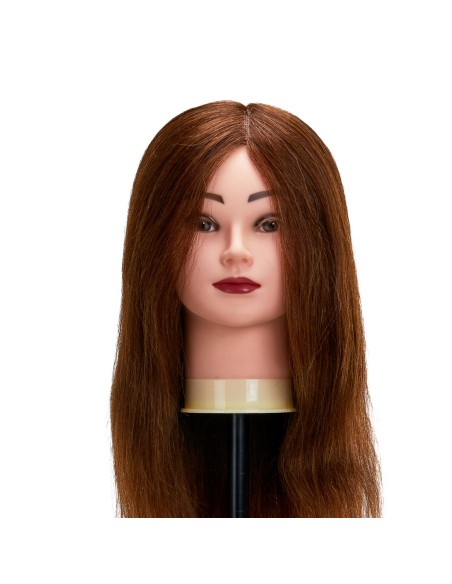 Testa di formazione per parrucchieri Gabbiano WZ1 capelli naturali, colore 4H, lunghezza 20"".