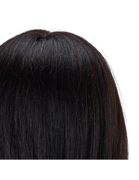 Testa di formazione per parrucchieri Gabbiano WZ1 capelli naturali, colore 1H, lunghezza 20"".