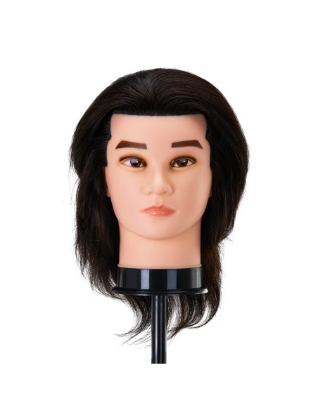 Testa di formazione per parrucchieri Gabbiano WZ3 capelli naturali, colore 1H, lunghezza 8"".