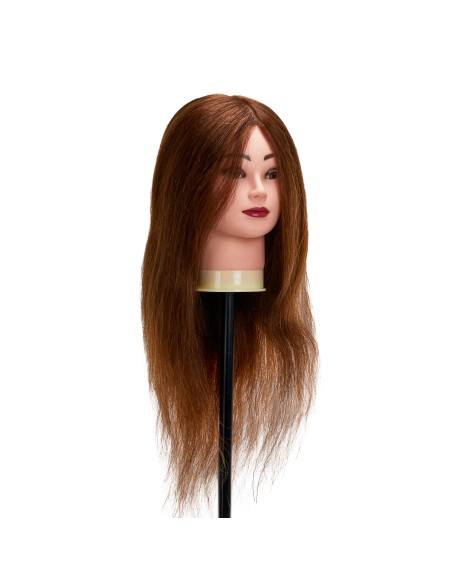 Testa di formazione per parrucchieri Gabbiano WZ1 capelli naturali, colore 4H, lunghezza 20"".
