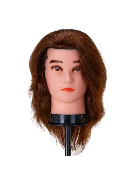 Testa di formazione per parrucchieri Gabbiano WZ3 capelli naturali, colore 4H, lunghezza 8"".