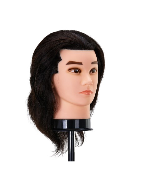 Testa di formazione per parrucchieri Gabbiano WZ3 capelli naturali, colore 1H, lunghezza 8"".