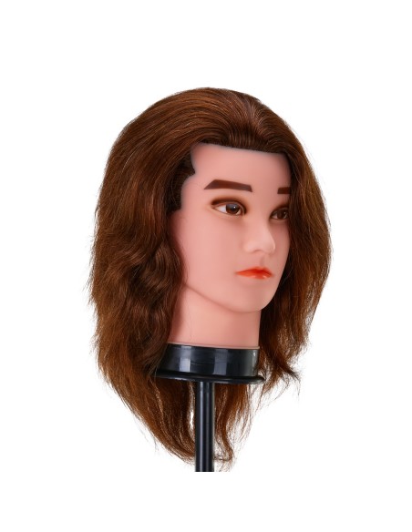 Testa di formazione per parrucchieri Gabbiano WZ3 capelli naturali, colore 4H, lunghezza 8"".