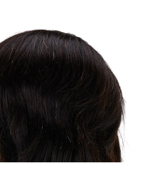 Testa di formazione per parrucchieri Gabbiano WZ3 capelli naturali, colore 1H, lunghezza 8"".