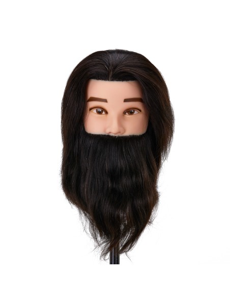 Gabbiano WZ4 testa di formazione barba in capelli naturali, colore 1H, lunghezza 8""+6""