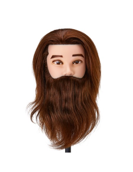 Gabbiano WZ4 testa di allenamento per barba in capelli naturali, colore 4H, lunghezza 8""+6""