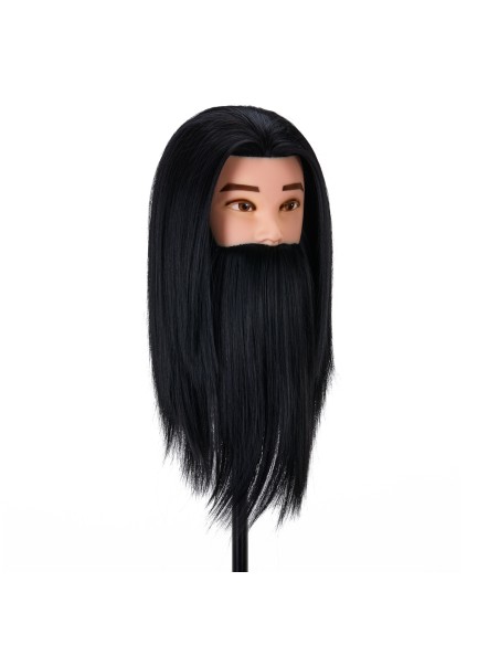 Gabbiano barba training head WZ4 capelli sintetici, colore 1H, lunghezza 8""+6""