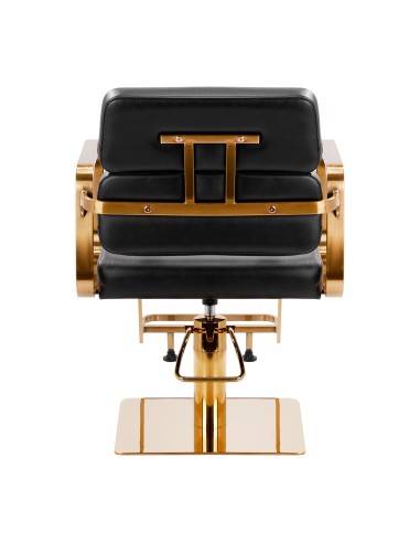 Poltrona da parrucchiere Gabbiano Porto oro nero