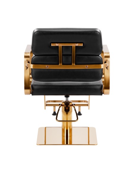 Poltrona da parrucchiere Gabbiano Porto oro nero