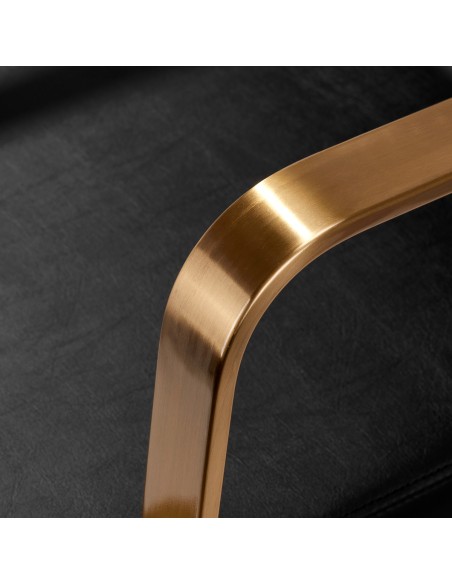 Poltrona da parrucchiere Gabbiano Porto oro nero