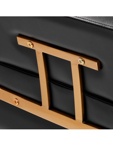 Poltrona da parrucchiere Gabbiano Porto oro nero