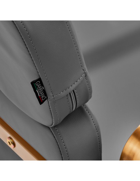 Poltrona per parrucchieri Gabbiano Porto oro grigio