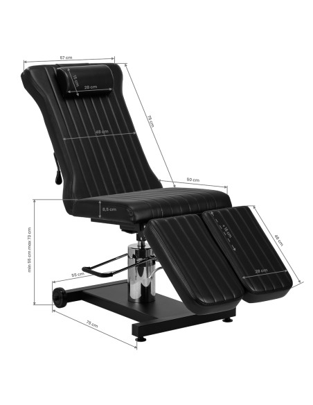 Pro Ink 611 tattoo chair nero