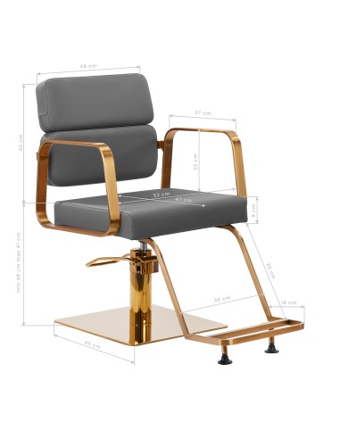 Poltrona per parrucchieri Gabbiano Porto oro...