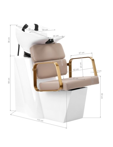 Lavabo da parrucchiere Gabbiano Porto oro beige