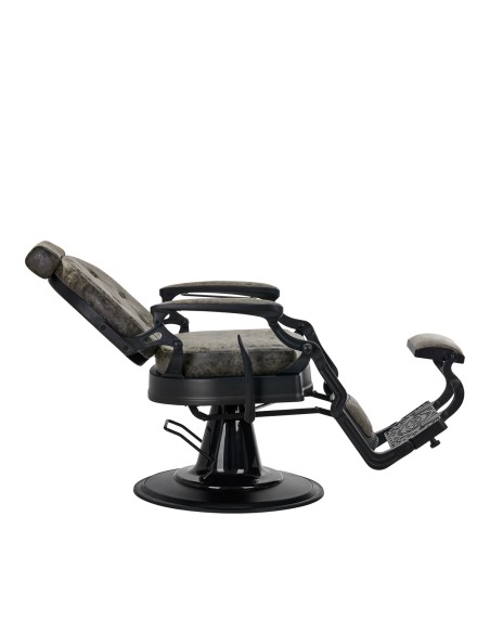 Sedia da barbiere Gabbiano President Old Leather Verde