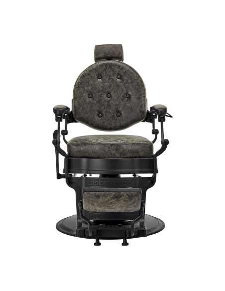 Sedia da barbiere Gabbiano President Old Leather Verde