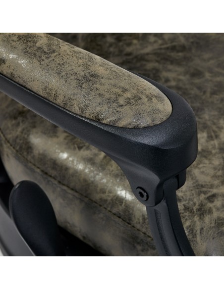 Sedia da barbiere Gabbiano President Old Leather Verde