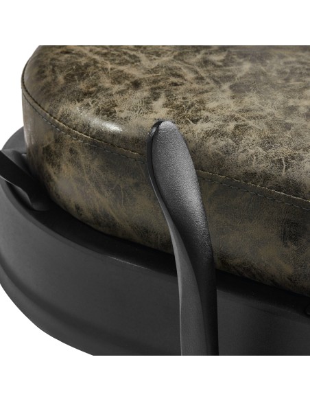 Sedia da barbiere Gabbiano President Old Leather Verde