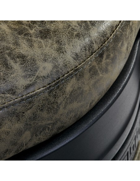 Sedia da barbiere Gabbiano President Old Leather Verde