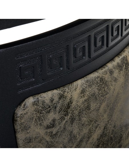 Sedia da barbiere Gabbiano President Old Leather Verde