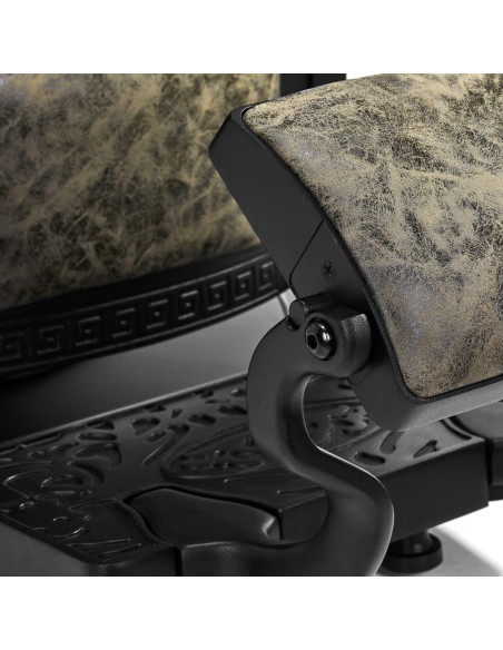 Sedia da barbiere Gabbiano President Old Leather Verde