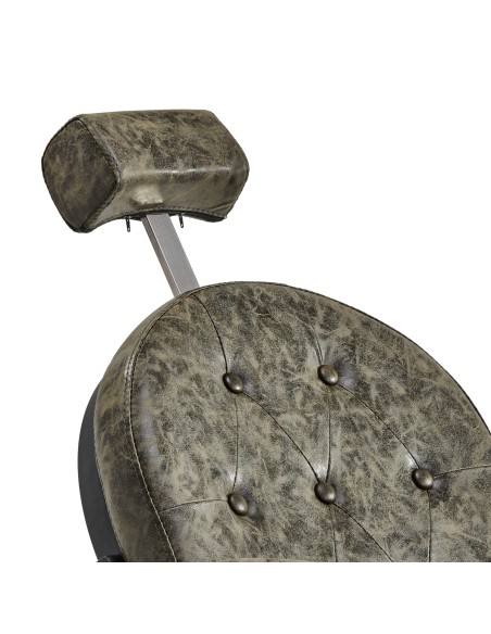 Sedia da barbiere Gabbiano President Old Leather Verde