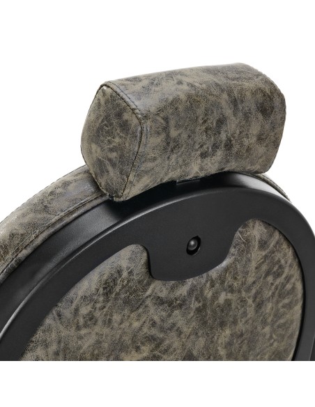 Sedia da barbiere Gabbiano President Old Leather Verde