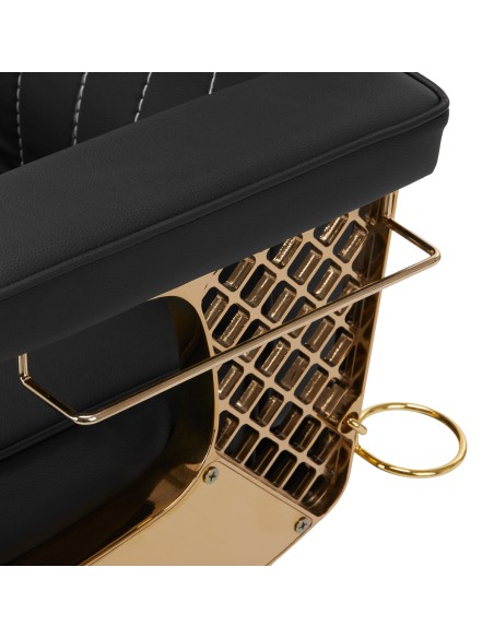 Sedia da barbiere Gabbiano Marcus oro nero