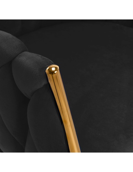 4Rico sedia QS-GW06G velluto nero