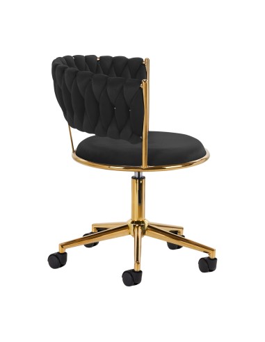 4Rico sedia girevole QS-GW01G velluto nero