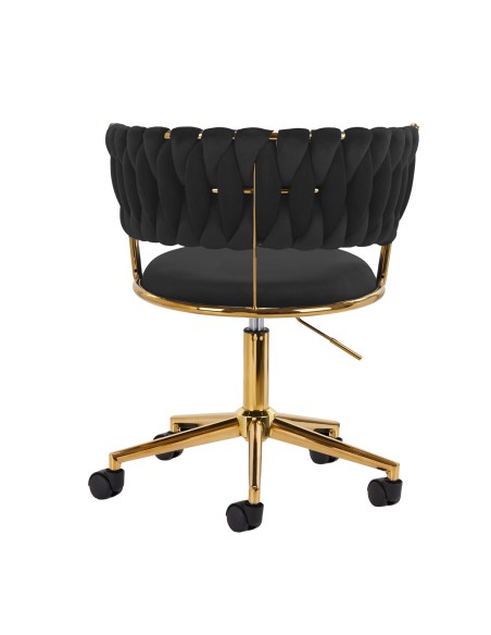 4Rico sedia girevole QS-GW01G velluto nero