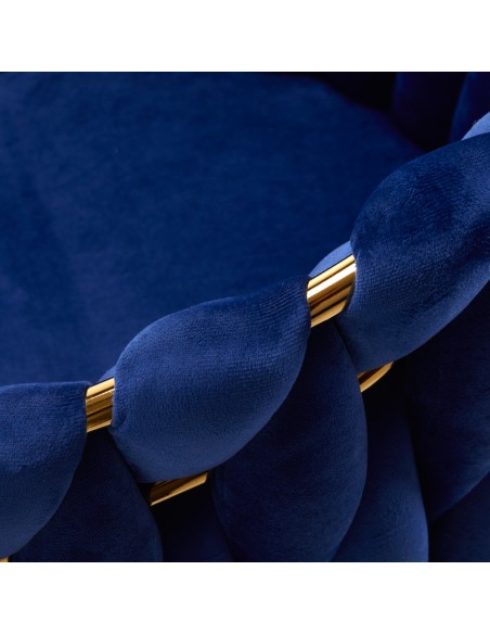 4Rico sedia QS-GW06G velluto blu navy