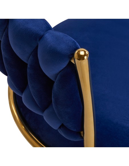 4Rico sedia girevole QS-GW01G velluto blu navy