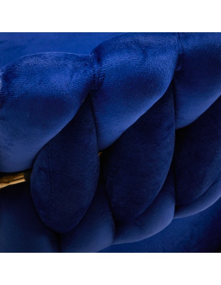 4Rico sedia girevole QS-GW01G velluto blu navy