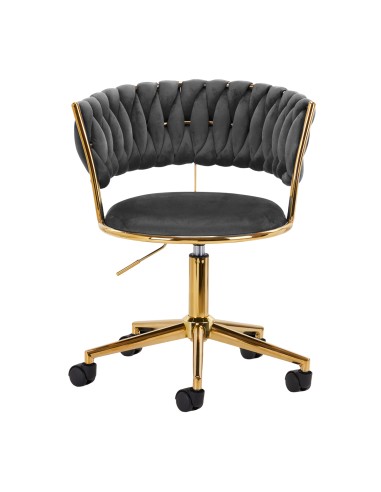 4Rico sedia girevole QS-GW01G grigio velluto