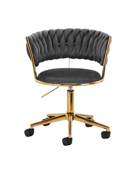 4Rico sedia girevole QS-GW01G grigio velluto