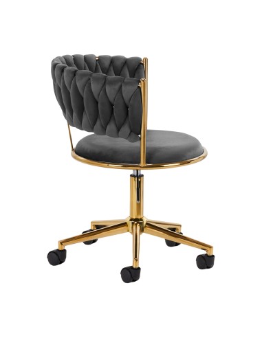 4Rico sedia girevole QS-GW01G grigio velluto