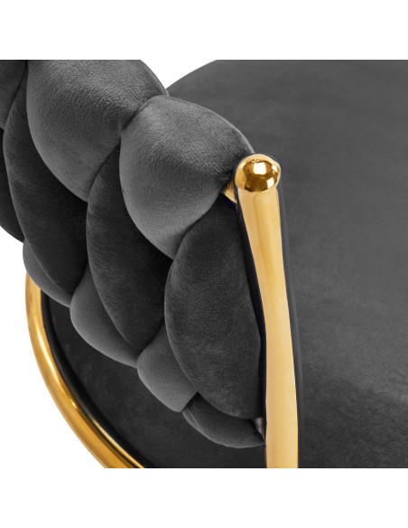 4Rico sedia girevole QS-GW01G grigio velluto