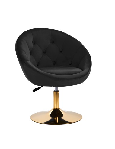 4Rico sedia girevole QS-BL12G velluto nero