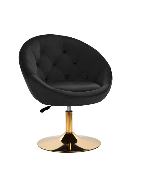 4Rico sedia girevole QS-BL12G velluto nero