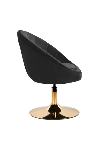 4Rico sedia girevole QS-BL12G velluto nero