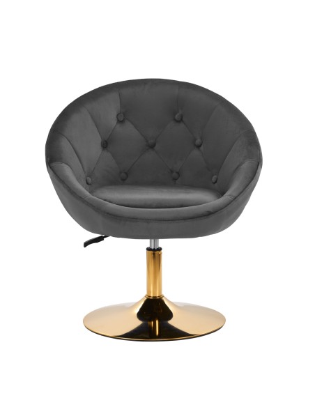 4Rico sedia girevole QS-BL12G grigio velluto