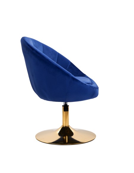 4Rico poltrona girevole QS-BL12G velluto blu navy