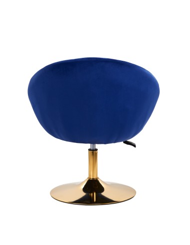 4Rico poltrona girevole QS-BL12G velluto blu navy