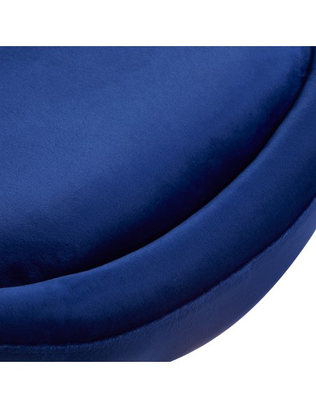 4Rico poltrona girevole QS-BL12G velluto blu navy