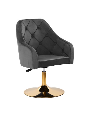 4Rico sedia girevole QS-BL14G grigio velluto