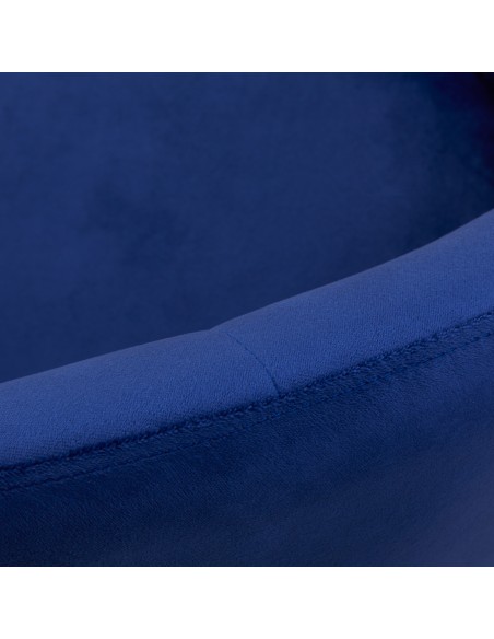 4Rico poltrona girevole QS-BL12G velluto blu navy