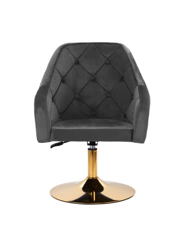 4Rico sedia girevole QS-BL14G grigio velluto